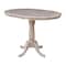International Concepts 36 in. Round Counter Height Extension Dining Table w/12 in. Leaf and 4 Emily Counter Height Stools K09-36RXT-S6172-4 - alternate 4